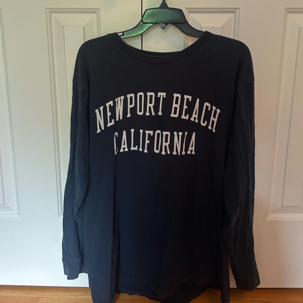 Brandy Melville oversized long sleeve T shirt in navy blue